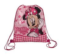 CARTOON Sacca con spallacci in corda e chiusura a coulisse borsa 40 x 35 cm accessorio per bambini (Minnie)