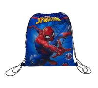 CARTOON Sacca con spallacci in corda e chiusura a coulisse borsa 40 x 35 cm accessorio per bambini (Spiderman)
