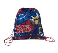 CARTOON Sacca con spallacci in corda e chiusura a coulisse borsa 40 x 35 cm accessorio per bambini (Sonic)