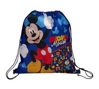 CARTOON Sacca con spallacci in corda e chiusura a coulisse borsa 40 x 35 cm accessorio per bambini (Topolino)