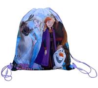 CARTOON Sacca Frozen Disney con spallacci in corda e chiusura a coulisse borsa 40 x 35 cm accessorio per bambini