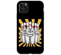 Cartoon Scared Bowling Pins - Funny Sport Bowler Tee Custodia per iPhone 11 Pro Max