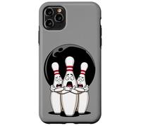 Cartoon Scared Bowling Pins - Funny Sport Bowler Tee Custodia per iPhone 11 Pro Max
