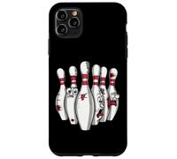 Cartoon Scared Bowling Pins - Funny Sport Bowler Tee Custodia per iPhone 11 Pro Max