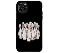 Cartoon Scared Bowling Pins - Funny Sport Bowler Tee Custodia per iPhone 11 Pro Max