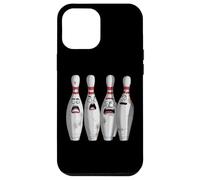 Cartoon Scared Bowling Pins - Funny Sport Bowler Tee Custodia per iPhone 12 Pro Max