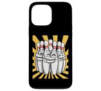 Cartoon Scared Bowling Pins - Funny Sport Bowler Tee Custodia per iPhone 13 Pro Max