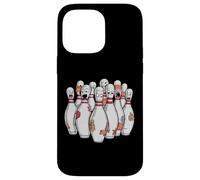 Cartoon Scared Bowling Pins - Funny Sport Bowler Tee Custodia per iPhone 14 Pro Max