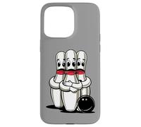 Cartoon Scared Bowling Pins - Funny Sport Bowler Tee Custodia per iPhone 15 Pro Max