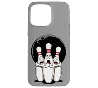 Cartoon Scared Bowling Pins - Funny Sport Bowler Tee Custodia per iPhone 15 Pro Max