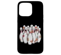 Cartoon Scared Bowling Pins - Funny Sport Bowler Tee Custodia per iPhone 15 Pro Max