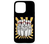 Cartoon Scared Bowling Pins - Funny Sport Bowler Tee Custodia per iPhone 15 Pro Max
