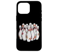 Cartoon Scared Bowling Pins - Funny Sport Bowler Tee Custodia per iPhone 16 Pro Max