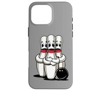 Cartoon Scared Bowling Pins - Funny Sport Bowler Tee Custodia per iPhone 16 Pro Max