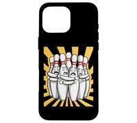 Cartoon Scared Bowling Pins - Funny Sport Bowler Tee Custodia per iPhone 16 Pro Max
