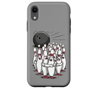 Cartoon Scared Bowling Pins - Funny Sport Bowler Tee Custodia per iPhone XR