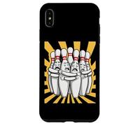 Cartoon Scared Bowling Pins - Funny Sport Bowler Tee Custodia per iPhone XS Max