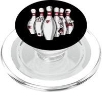 Cartoon Scared Bowling Pins - Funny Sport Bowler Tee PopSockets PopGrip per MagSafe