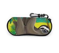Cartoon Scene Wild Sud America Animali Custodia morbida per occhiali da donna Custodia per occhiali da sole da donna Custodia morbida con cerniera in neoprene portatile Custodia per occhiali unica