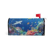 Cartoon Sea Animal World animale mare pesce decorativo copertura cassetta postale per l'inverno carino magnetico natale mailbox dimensioni standard Caja de correos