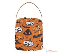 Cartoon Seamless Halloween Pattern Design Crochet Borse per maglieria Borsa per maglieria Borsa per filati Borsa per ago Portatile per Crochet Knit Craft Organizer