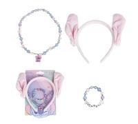 CARTOON Set Accessori Angel Bambina 3 Pezzi Collana e Bracciale con Perline + Cerchietto Orecchie Angel Gioielli Bambina Lilo & Stitch Disney Idea Regalo Bambine 12,5 x 19 x 1 cm