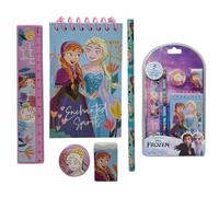 CARTOON Set cancelleria, Disney, Marvel, 5 pezzi, block notes, matite, accessori, idea regalo (Frozen (1))