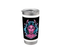 Cartoon sexy She-Devil per ragazza gotica o ragazza malvagia Bicchiere termico in acciaio inox doppia parete