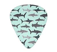 Cartoon Sharks* Plettri per chitarra Confezione da 12, Sensazione confortevole, Bordi lisci, Abrasione, Adatto per chitarra, Ukulele, ecc.