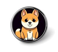 Cartoon Shiba Inu Spilla Distintivo Rotonda Leggero Risvolto Tie Pins Regali Unici Spilla In Metallo Distintivo Per Cappello Camicia Abbigliamento Borse Decorazione