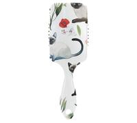 Cartoon Siamese Cats Spazzole bianche carino per gli uomini Progettato bagnato spazzola asciutta per la crescita dei capelli con manico ergonomico cepillo para cabello rizado