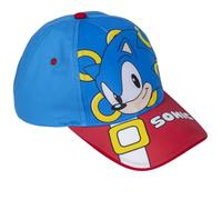 CARTOON Sonic Cappellino Bambino con Visiera Regolabile Cappello Baseball Blu e Rosso Taglia 53 cm Berretto Sonic The Hedgehog 100% Poliestere Cappello Estivo Sole Bambini Sega