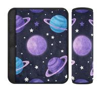 Cartoon Space Planet Colorful 2 pz seggiolino auto Spallacci Pads, Stop cintura di sicurezza taglio nel collo, coperture per cintura di sicurezza per aereo auto Van 25,4 x 19,6 cm funda para cinturón