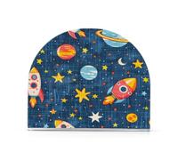 Cartoon Space Rockets Vassoio portatovaglioli acrilico per esterni, sala da pranzo portatovaglioli autoportante con peso decorazione domestica per Farmhouse Cocktail