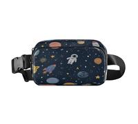 Cartoon Speace Planet Navy Trendy Zipper Fanny Pack Sling Bag per le donne d'affari Piccolo con Cinghia Regolabile per Viaggi Palestra Lavoro mandiles para mujer de cocina