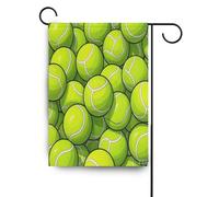 Cartoon Sport Tennis Verde Fluorescente piccole bandiere all'aperto decorativo chritmas banner per Yard decorazione 28x40 double sided