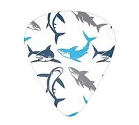 Cartoon Squali Plettri Chitarra Classica Triangolo Basso Acustico Ed Elettrica Plettri Per Chitarra Per Chitarristi 12 Pezzi