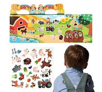 Cartoon Sticker Book, Fine Motor Skills Learning Toy, 50 pagine Kids Activity Book with Colorful Stickers, Educational Play Accessory with Engaging Design, Fun Toy for Travel Road Trip Kindergarten