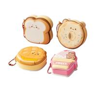 Cartoon Sticky Notes Set, 4PCS Cute Notepad Pads, Stationery Sticky Pad, Decorative Desk Accessories for Memo Writing, Tension Reliefs, Daily Reminders, School, 2.36x2.36 inches
