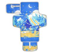 Cartoon Summer Day Campeggio Blu Riutilizzabile lavabile Fasciatoio pad con Tasca in Tessuto Fasciatoio Portatile per Bambino Leggero e Pieghevole Fasciatoio Station cambiadores de pa?ales para Bebes