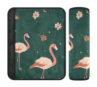 Cartoon Sweet Flamingo Verde 2 Pack seggiolino auto Strap Covers Più Comfort di guida per Sedan funda para cinturón de carro