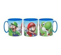CARTOON Tazza in plastica riutilizzabile Super Mario adatta al microonde BPA Free capacità 350 ml tazza per bambini