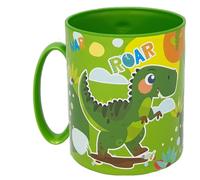 CARTOON Tazza per bambini, Dinosauro, tazza in plastica riutilizzabile, BPA Free, per microonde, capacità 350 ml, verde - ST07551