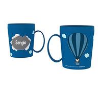 CARTOON Tazza personalizzata con nome Sergio tazza mug in plastica riutilizzabbile adatta al microonde 450 ml