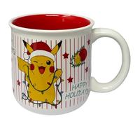 CARTOON Tazza Pikachu Pokémon tema natale modello mug in ceramica tazzone ciotola da colazione 414 ml per bambini