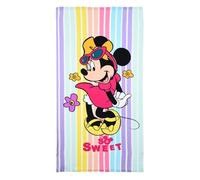 CARTOON Telo mare in microfibra di poliestere Minnie Disney asciugamano per bambini 240 gsm dimensione 70 x 140 cm spiaggia piscina