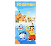 CARTOON Telo Mare Pokémon 70x140 cm Asciugamano in Microfibra 240 GSM Asciugatura Rapida Leggero Idea Regalo Bambini e Fan Pokémon
