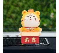 Cartoon Tiger Statue Christmas Animal Room Accessorio per auto Kawaii House