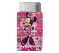CARTOON Trapunta invernale per bambini Minnie Disney 160x250 cm piumone letto singolo coperta trapuntata morbida e calda in 100% Microfibra Poliestere 350 gsm