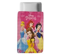CARTOON Trapunta invernale per bambini Principesse Disney 160x250 cm piumone letto singolo coperta trapuntata morbida e calda in 100% Microfibra Poliestere 350 gsm